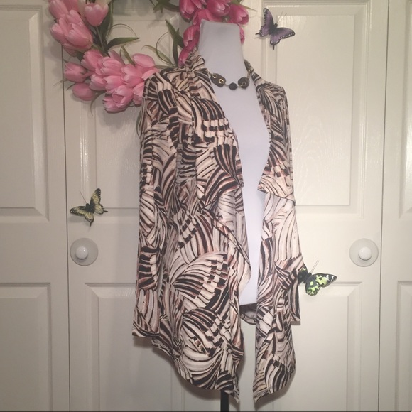 💼 Essentials by Milano Waterfall Long Sleeve Cardigan - Picture 6 of 9